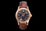 TW Factory Patek Philippe Nautilus replica aaa Annual Calendar Moonphase Black Dial Watch 40mm